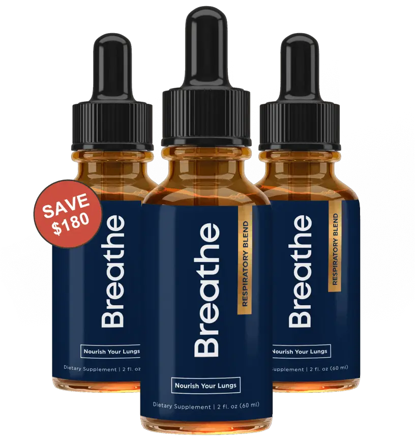 Breathe supplement three bottles